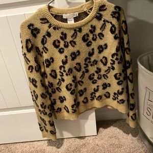Slight sparkly leopard sweater.